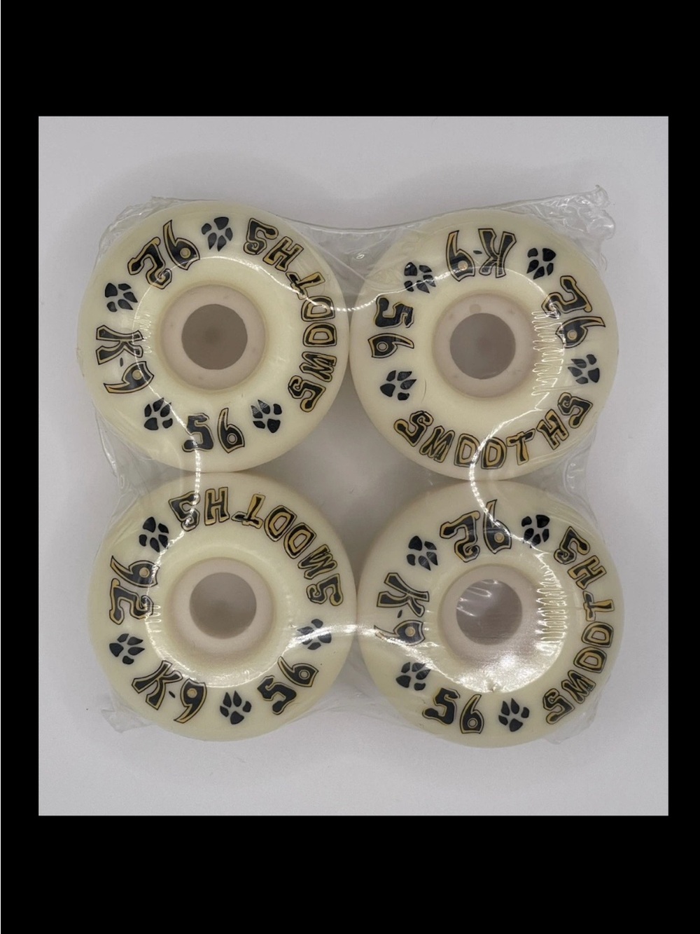 Dogtown K-9 Smooths 92A 54mm White Skateboard Wheels Set of 4